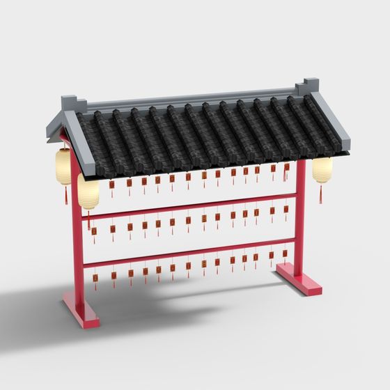 Mesmerizing Chinese Archway 3D Model for Creative Projects