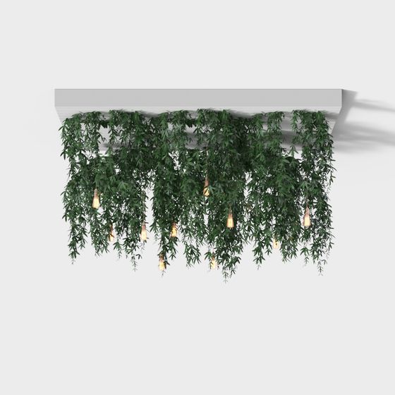 Suspended Plant Lamp 3D model