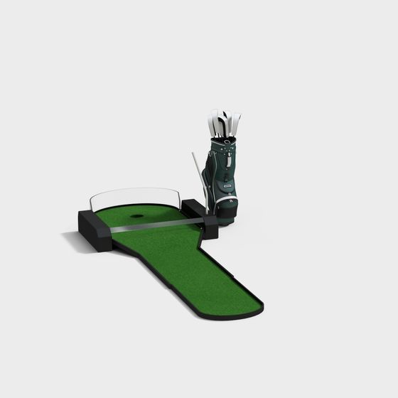 Low-Polygon Mini Golf Course 3D model