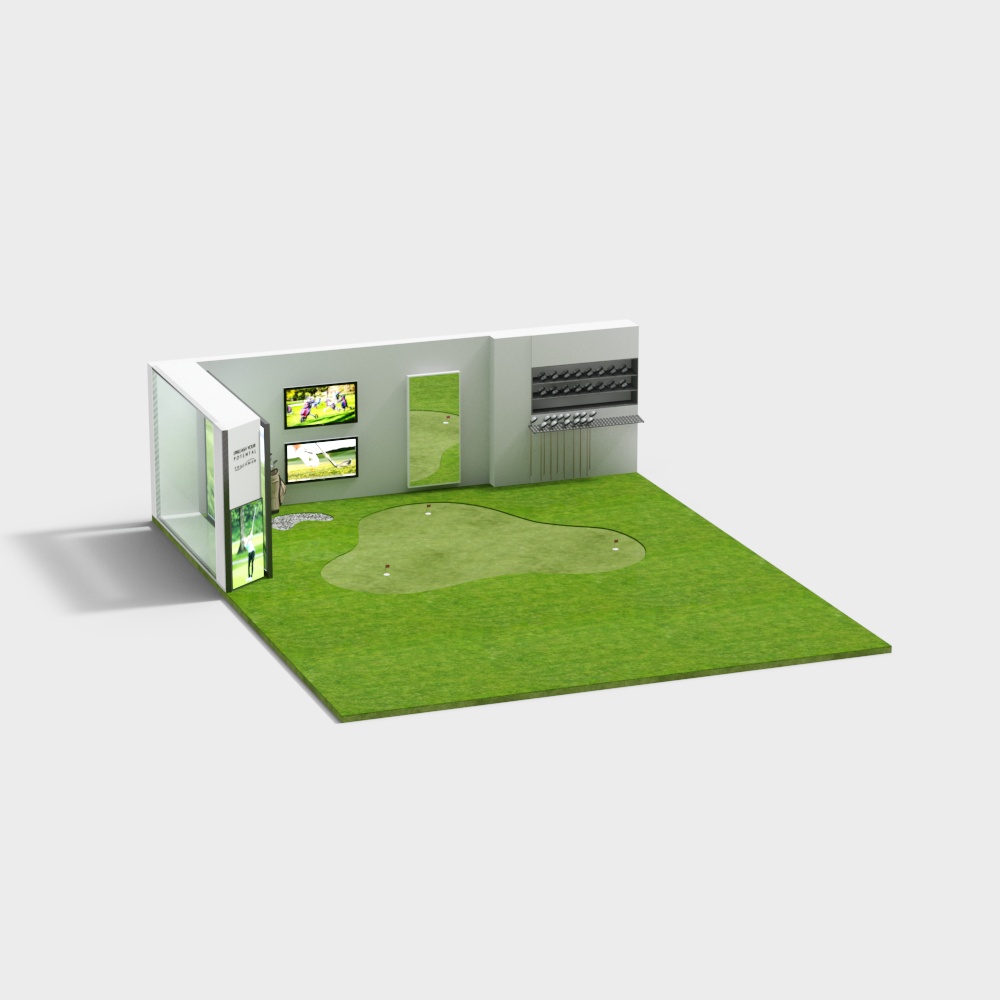 Modern Golf Practice Room 3D model