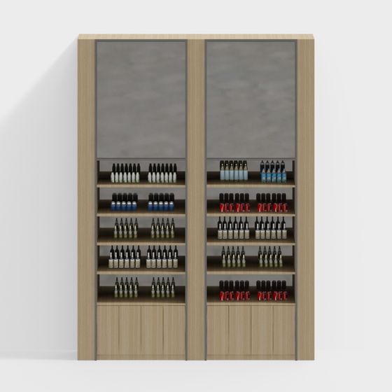 Elegant Cosmetic Display Cabinet 3D model