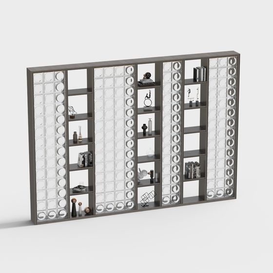 Urban Grid Bookshelf 3D model