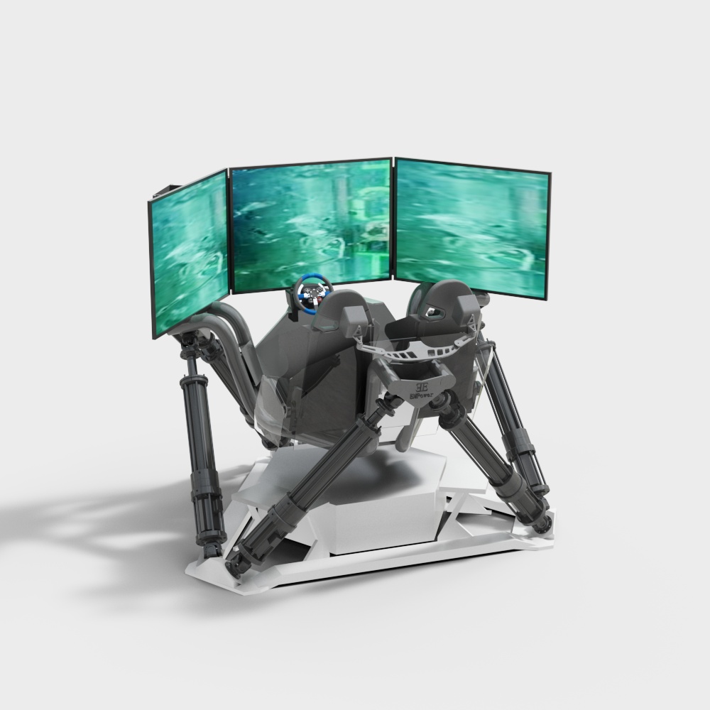 Future Driving Cockpit 3D Model – Sci-Fi Dashboard