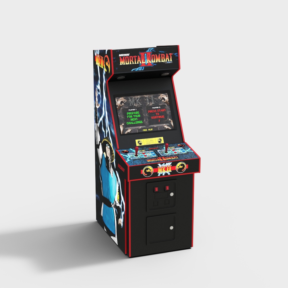 Mortal Kombat II Arcade Machine 3D model