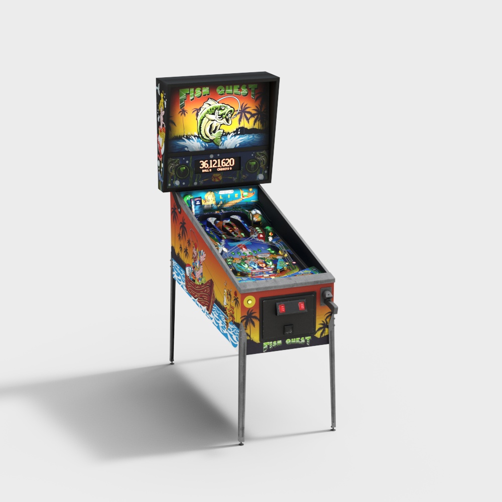 Fish Quest Pinball Machine 3D model