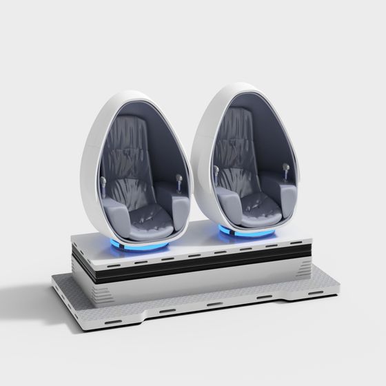 Futuristic EggPods 3D model for Creative Spaces