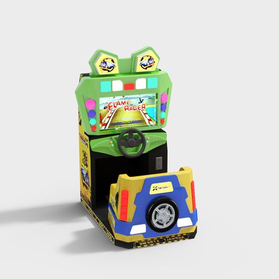 Retro Flame Racer Arcade Game 3D model