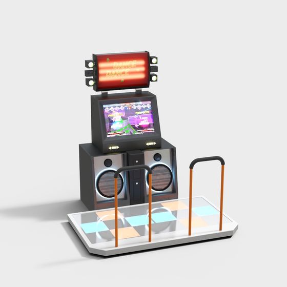 Retro Arcade Dance Machine 3D model for Creative Projects