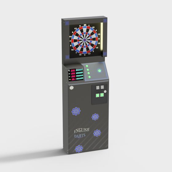 English Darts Machine 3D model