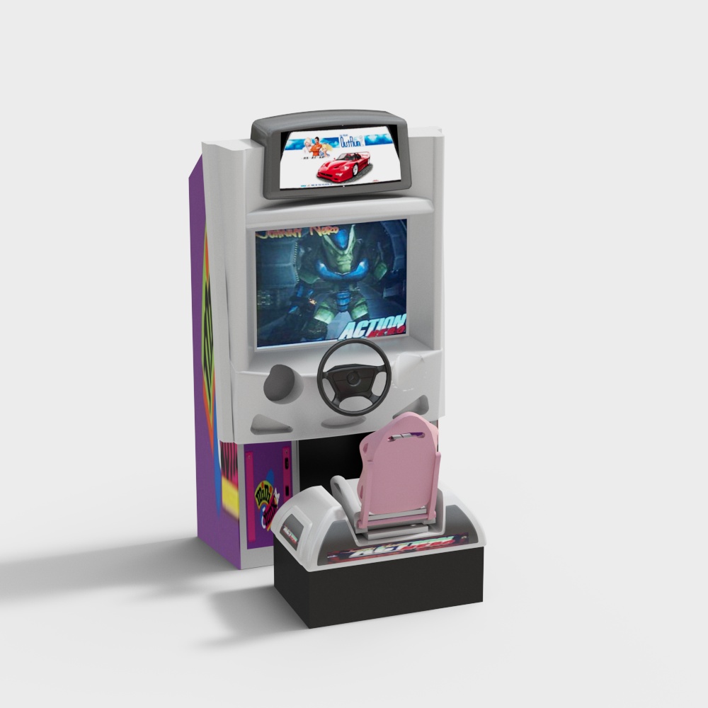 Retro Arcade Machine 3D model