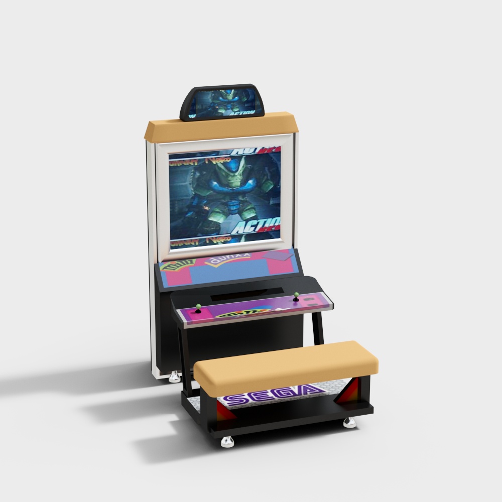 Classic Arcade Machine 3D model