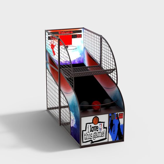 Vibrant Arcade Basketball 3D model