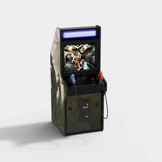 Retro Arcade Cabinet 3D model