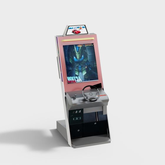 Retro Arcade Machine 3D model for Creative Projects