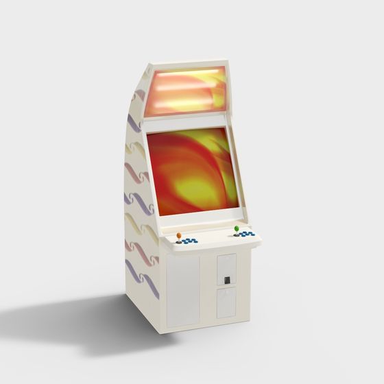 Retro Arcade Machine 3D model for Creative Projects