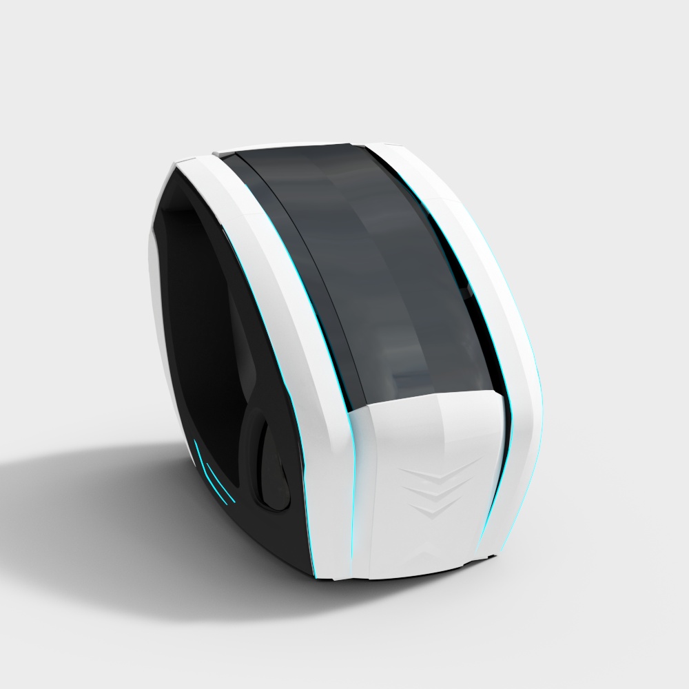 Futuristic Pod 3D Model – Low Poly Tech Design