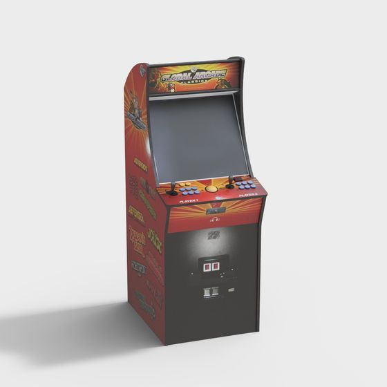 Classic Arcade Cabinet 3D model for Retro Design