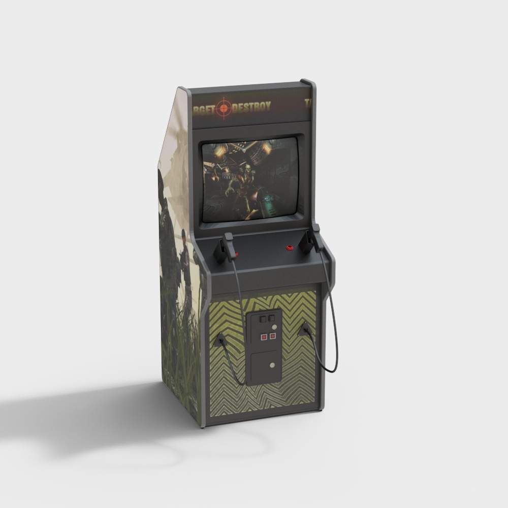 Retro Arcade Machine 3D model