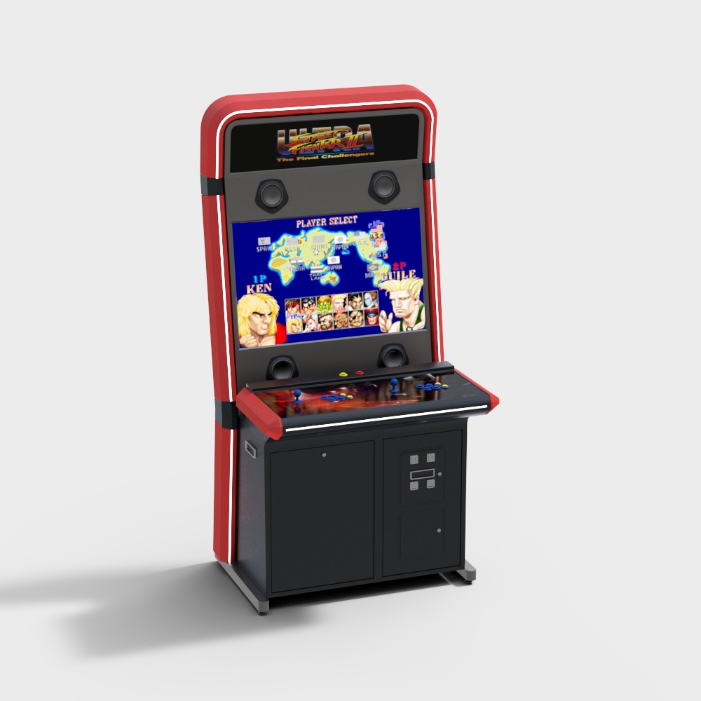 Retro Arcade Cabinet 3D model