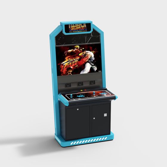 Retro Arcade Cabinet 3D Model