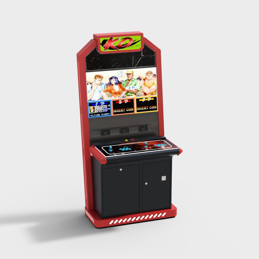 Retro Arcade Cabinet 3D model
