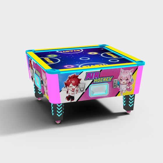 Playful Air Hockey Table 3D model for Gaming