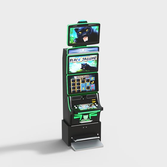 Black Jaguar Slot Machine 3D Model