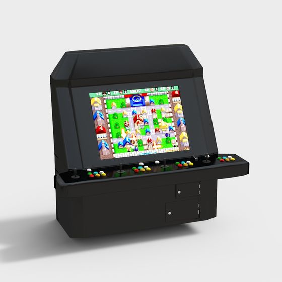 Classic Arcade Cabinet 3D model for Retro Gaming