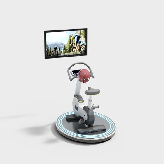 CyberCycle 3D model - Futuristic Exercise Bike