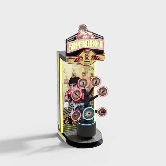 SuperBoxer Retro Arcade Game 3D Model
