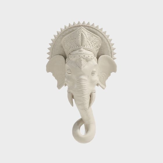 Stunning Low-Poly Indian Elephant God Head 3D model