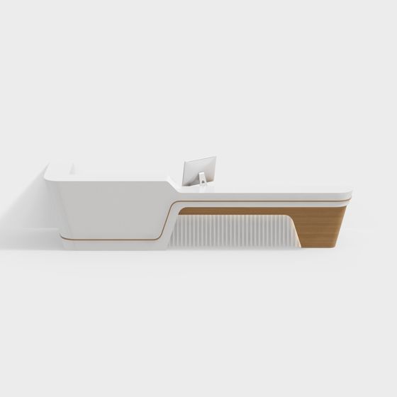 Future Reception Desk 3D model for Modern Spaces