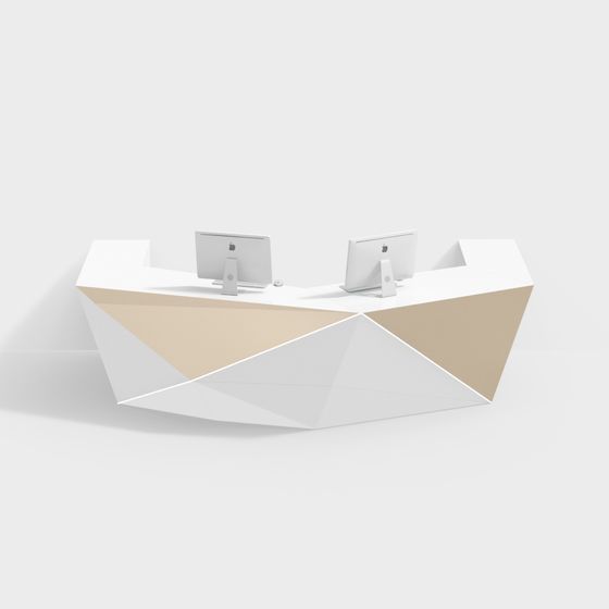 Geometric Office Desk 3D model