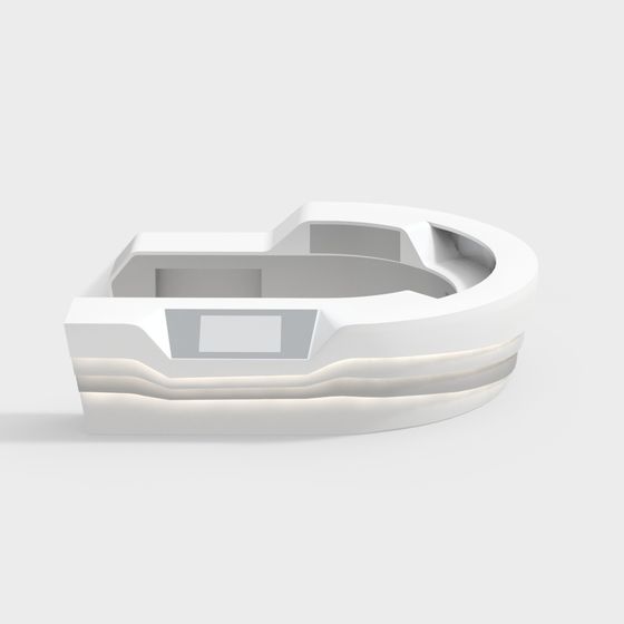 Futuristic Low-Poly Architectural Element 3D model