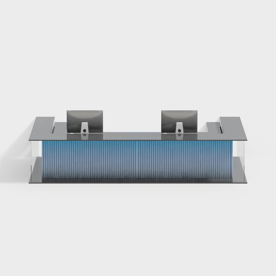 Futuristic Reception Desk 3D model