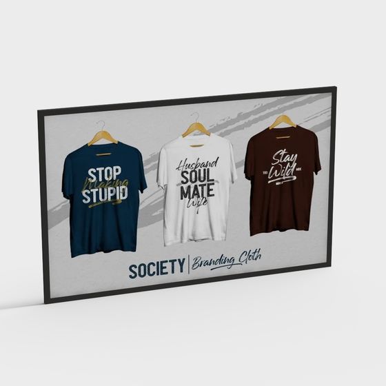 Vibrant Society Branding Cloth 3D model