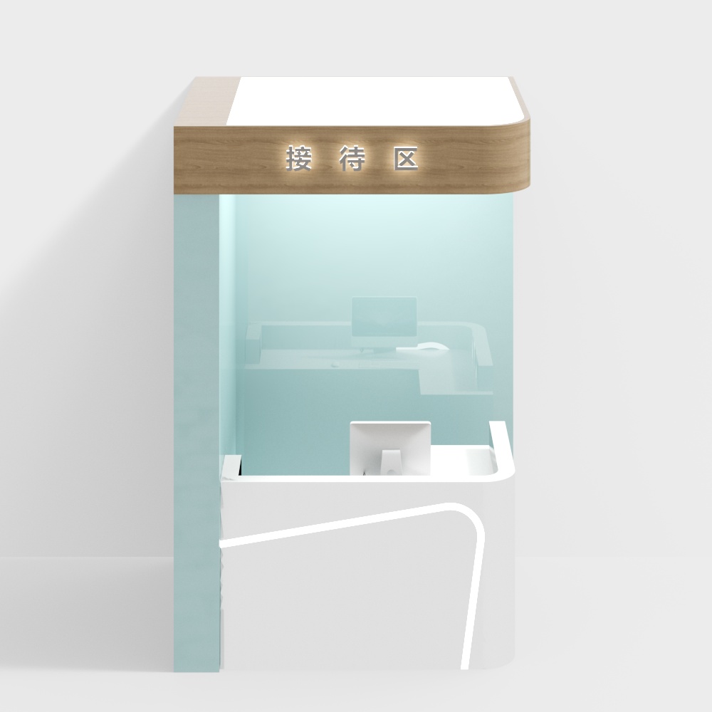 Stylish Reception Area 3D Model for Modern Spaces