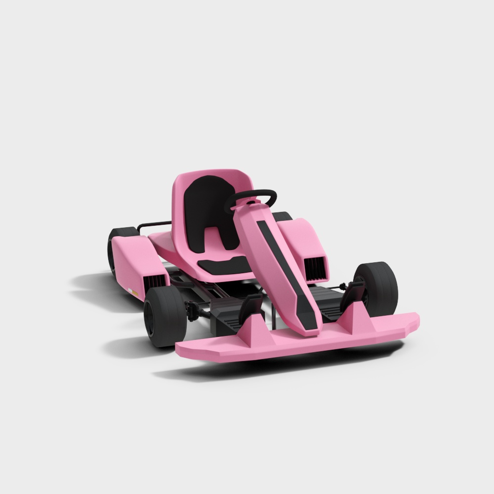 Vibrant Pink Go-Kart 3D model