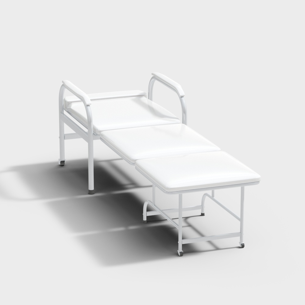 Lit et chaise d'accompagnement à l'hôpital
