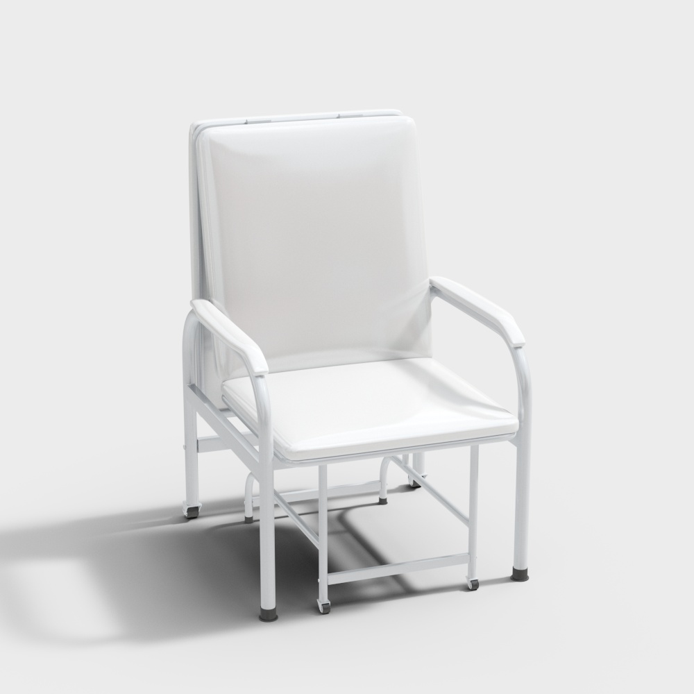 Lit et chaise d'accompagnement à l'hôpital