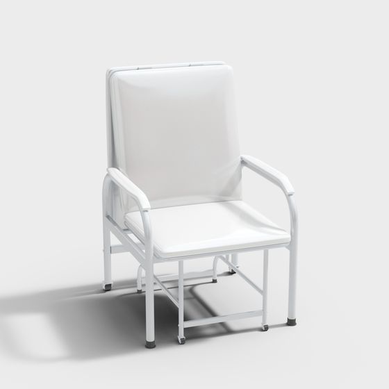 Lit et chaise d'accompagnement à l'hôpital