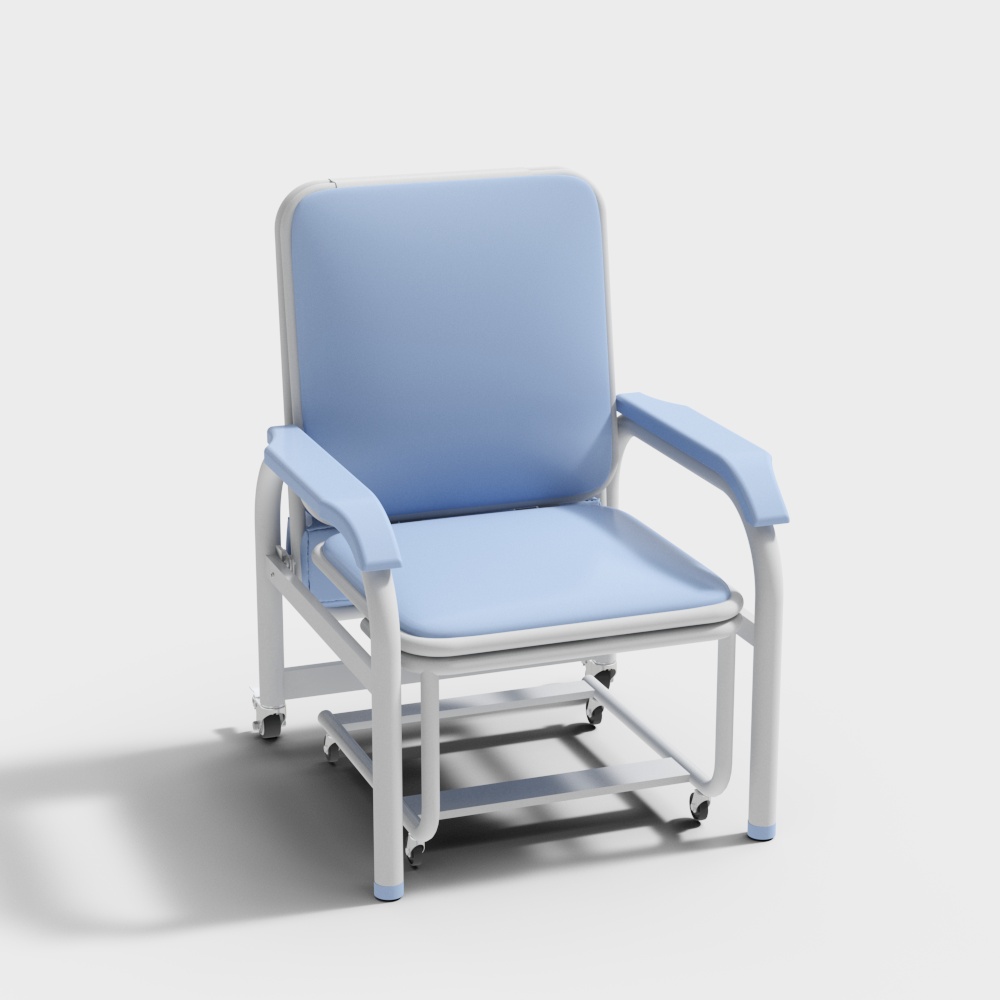 Hospital accompanying bed and chair