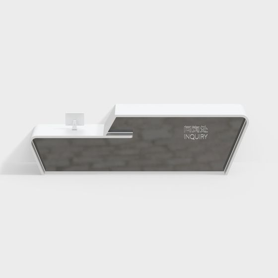 Modern Reception Desk 3D Model for Creative Projects