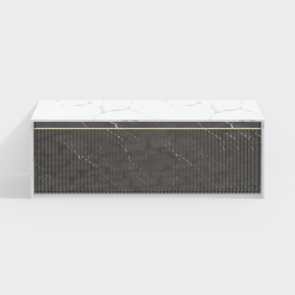 Minimalist Marble TV Cabinet 3D model