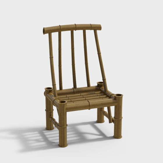 Elegant Bamboo Chair 3D model