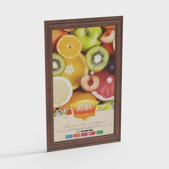 Colorful Fruit 3D Model for Design and VR