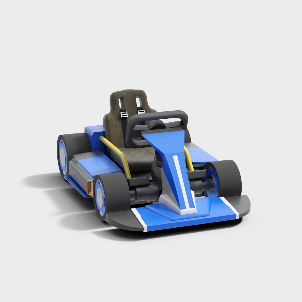 Dynamic Low Poly Racing Car 3D model