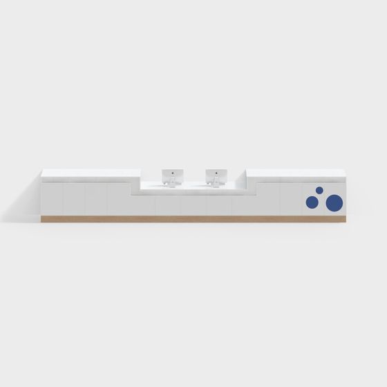Contemporary Urban Counter 3D model for Creative Spaces