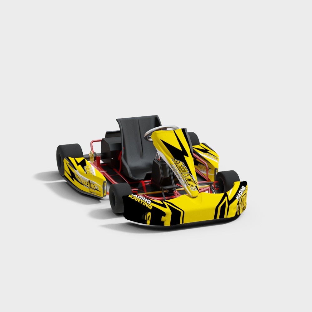 Speed Kart 3D model - High-Detail Low-Poly Race Car