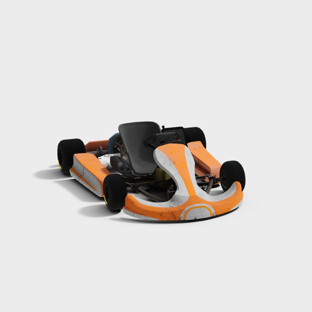 High-Detail Low-Poly Go-Kart 3D Model